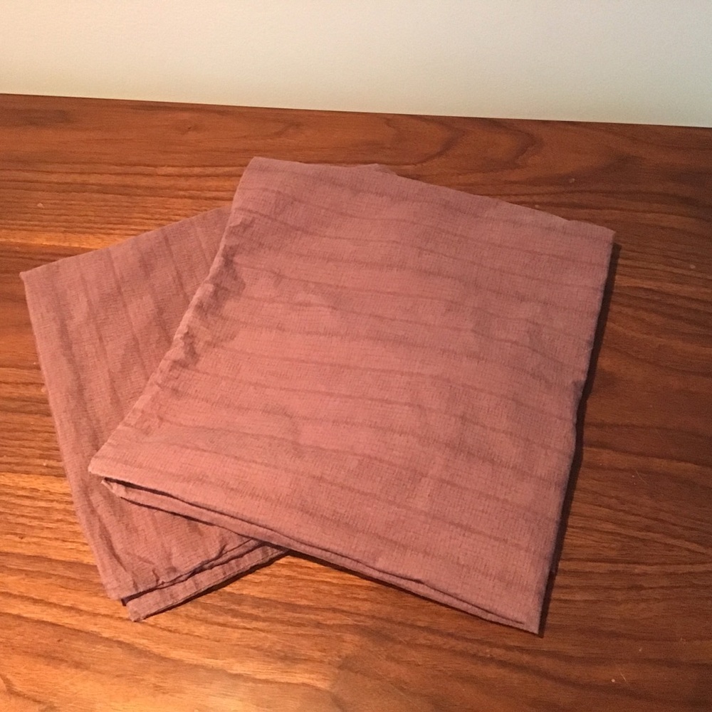 Calvin Klein Home 2 Soft-Stripe Rosewood‎ Layered Shadows Euro Pillow Shams